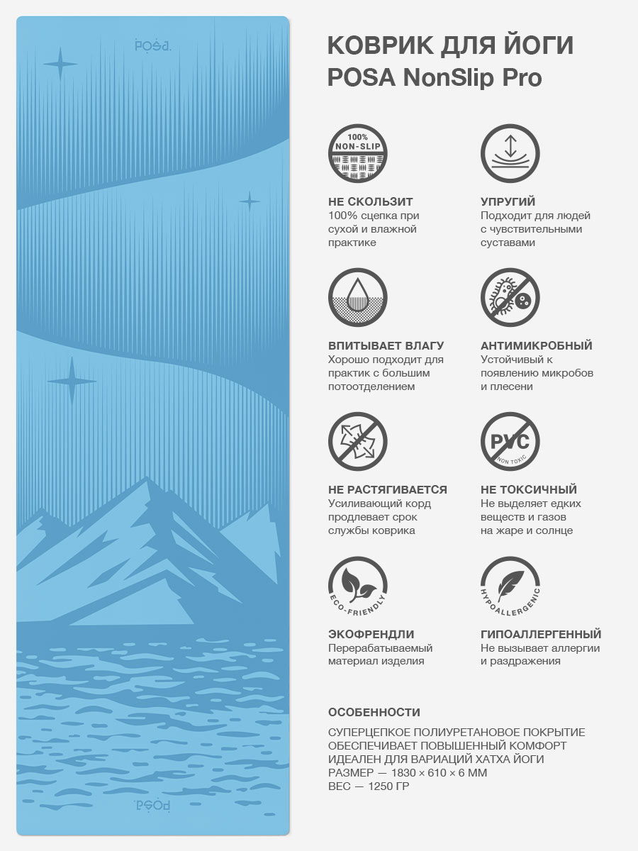 NonSlip Pro Sky Blue Aurora